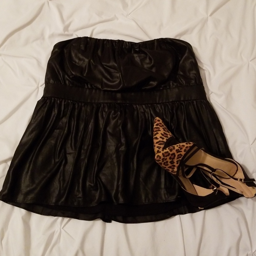 Leather look Lane Bryant Top